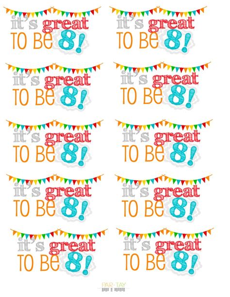 It S Great To Be 8 Free Printable
